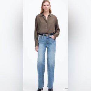 Madewell Perfect Vintage Wide-Leg Jeans waist 28 light wash